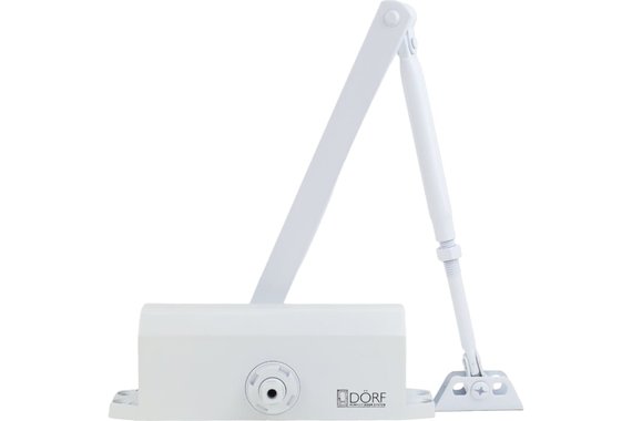 Доводчик дверной до 110кг белый L8224 ECONOMY DORF