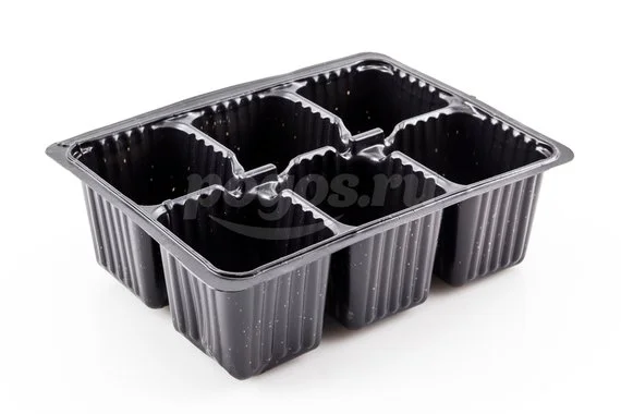 Кассета для рассады 180х135х60мм, 6 ячеек, полистирол  Россия
