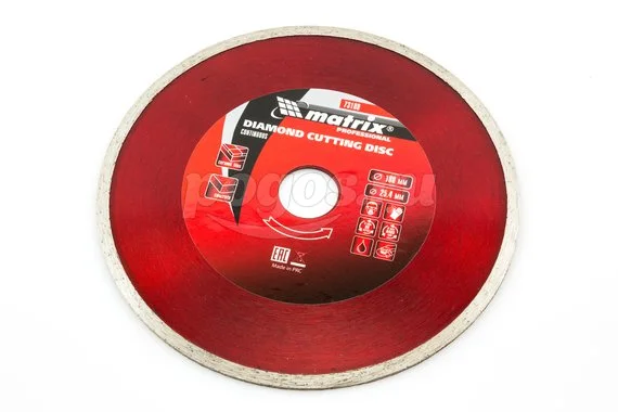 Диск отрезной MATRIX Professional 180х25.4мм алмазный сплошной