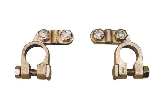 Клеммы аккумулятора (европа легковые) обмедн, бок. крепление,  КНР