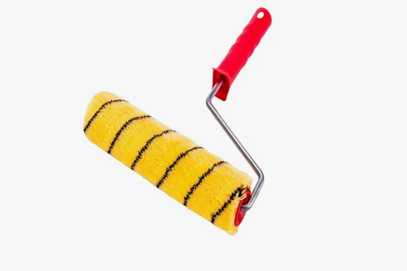 Валик полиакрил ТИГР (Гламурный попугай) 180мм ворс 11мм бюгель 6мм ф42мм желтый с черной полосой  D