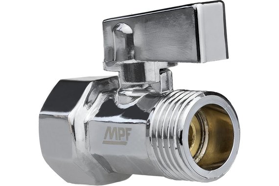 Кран шаровой 1/2 ГШ мини Хром POLISH  MasterProf