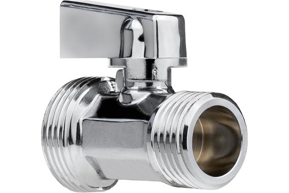 Кран шаровой 1/2х3/4 ГШ мини Хром POLISH  MasterProf