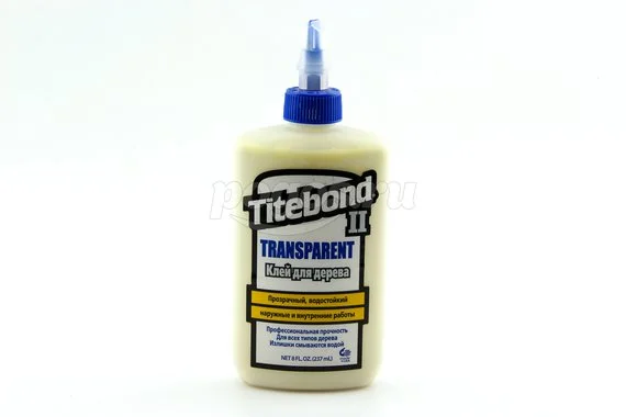 Столярный влагостойкий прозрачный клей ( 237мл) Transparent II  TITEBOND