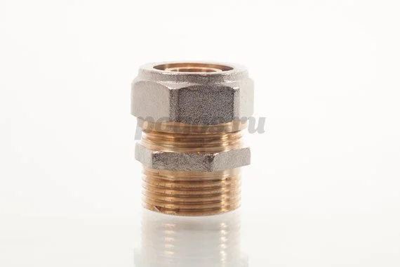 Соединитель д/мет.пл.труб, цанга (20 - M 3/4") STI