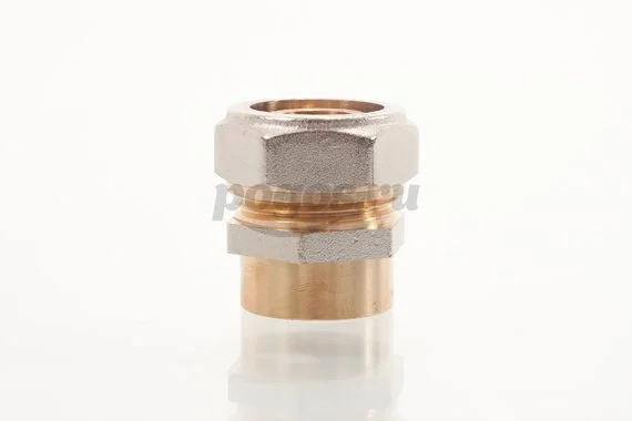 Соединитель д/мет. пл.труб, цанга (26 - F  3/4") STI