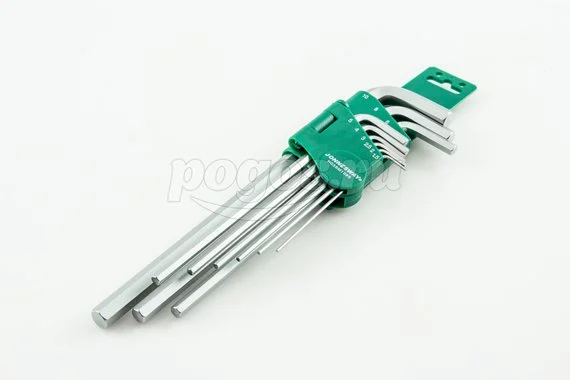 Комплект угловых шестигранников EXTRA LONG с шаром 1,5-10мм 9 шт. Jonnesway