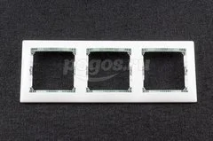 Рамка 3п белый/кристалл горизонтальная Valena LEGRAND