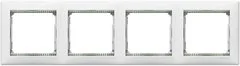 Рамка 4п белый/кристалл горизонтальная Valena LEGRAND