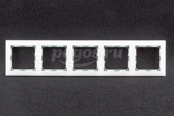 Рамка 5п белый кристалл горизонтальная Valena LEGRAND