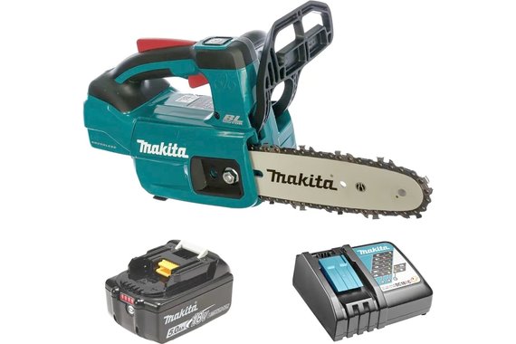 Пила цепная акк 18В шина 20см шаг 3/8" паз 1,1мм Li-ion 5А/ч (Акк и ЗУ) DUC204RT MAKITA