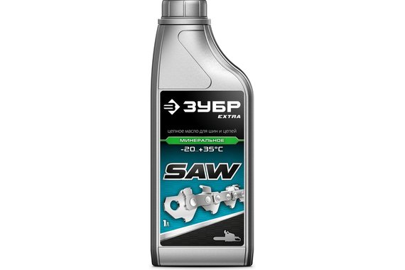 Масло цепное минеральное для электропил и бензопил 1л ЗУБР