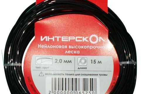 Леска для триммера ИНТЕРСКОЛ 2/15  