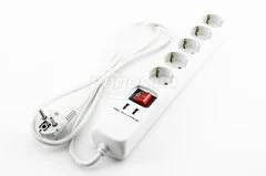 Удлинитель с/з 5x1,5м 2xUSB TDM с выключ.