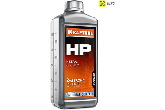 Масло 2Т минеральное API TC JASO FB 1л HP  KRAFTOOL