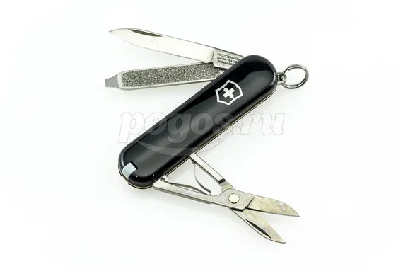 Нож-брелок VICTORINOX Classic 58 мм в чехле черный