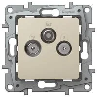Розетка 3ая TV/R/SAT 2400мГц 2дБ слоновая кость LEGRAND