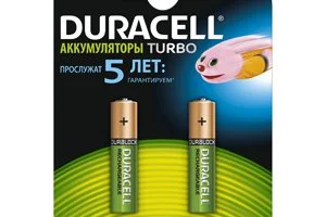 Элемент питания аккумулятор NiMH AAA 1.2V 800mAh 2шт HR03 предзаряженные DURACELL