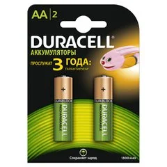 Аккумулятор NiMH AA (пальчиковый) 1.2V 1300mAh 2шт HR6 DURACELL