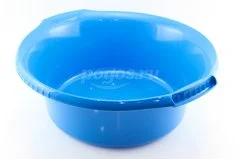 Таз 16л, пластиковый, круглый, красный/синий