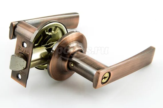 Защелка межкомнатная ключ/фиксатор ТТ7-01 старая медь  НОРА-М 