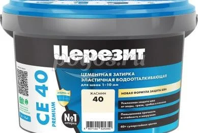 Водоотталкивающая затирка СЕ 40 противогрибковая 2кг жасмин CERESIT