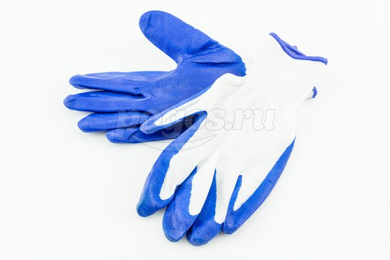 Перчатки нейлон синий