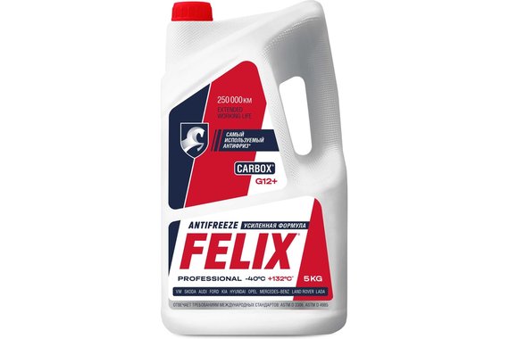 Антифриз красный -40° 5л Carbox G12 Felix