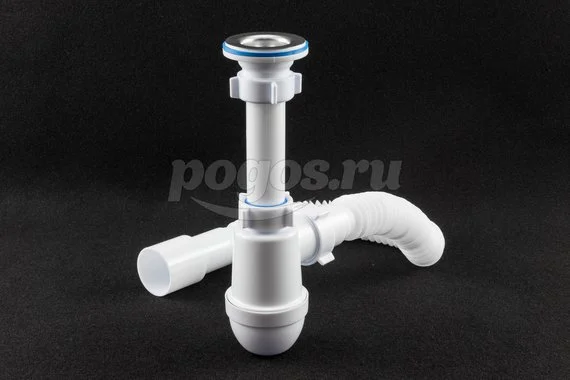 Сифон 1 1/4"*40 с гибкой трубой 40x40/50 Анипласт