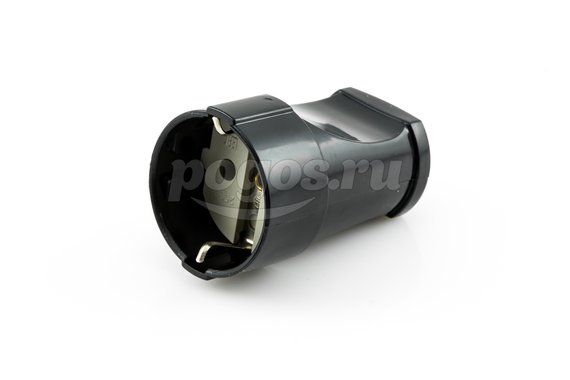 Розетка штепсельная с/з 16А 250В чер.TDM