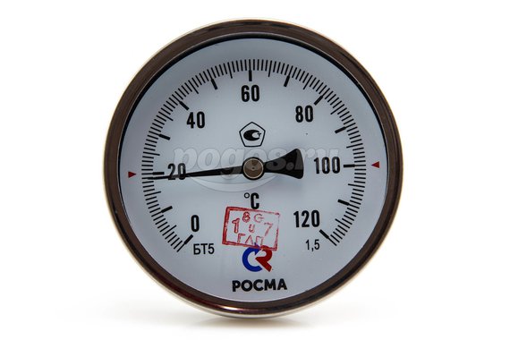 Термометр биметалл. РОСМА БТ-51.211 (0-120) L-100 G1/2
