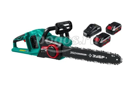 Пила цепная акк 36,0В Li-ion 4,0А/ч шина 35см (2 акк, ЗУ, коробка)  ЗУБР