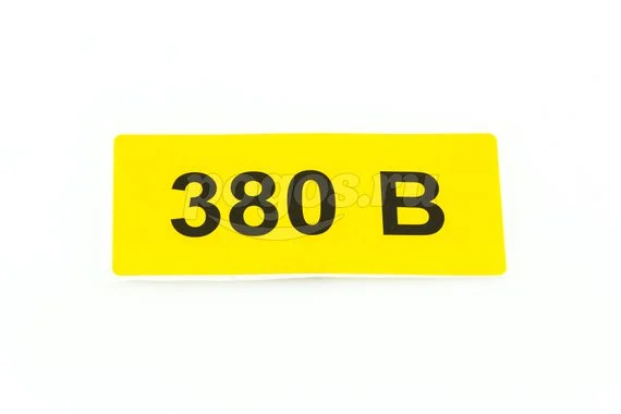 Наклейка "380В" 35х100мм TDM