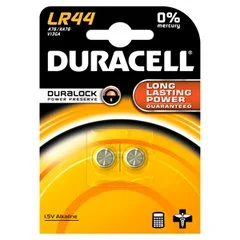 Элемент питания алкалиновая батарейка 1.5V 2шт LR44 DURACELL