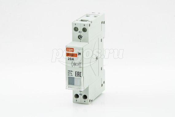 Модульный контактор 20А 230В КМ63/2-20 2НО TDM
