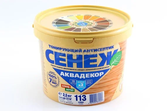 Пропитка Аквадекор (2.5кг) слива СЕНЕЖ