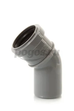 Отвод PP d- 50мм/45гр для внутренней канализации серый  ДИГОР