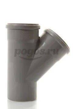 Тройник PP d-110*110мм/45гр для внутренней канализации серый  ДИГОР 