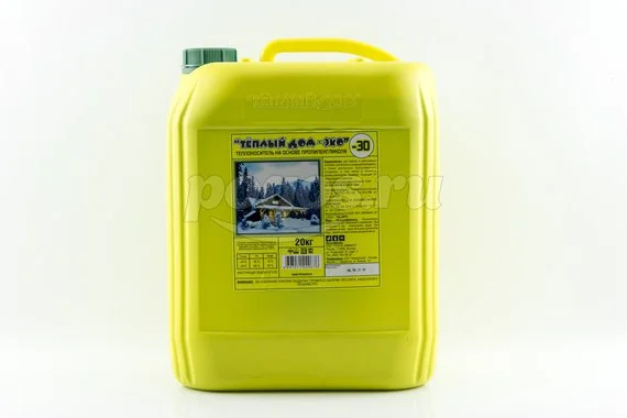 Теплоноситель "Теплый дом ЭКО -30" для открытых систем канистра 20кг