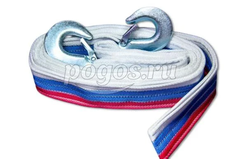 Трос буксировочный  5тx5м (лента + 2 крюка) ЭКОНОМ, Полярник