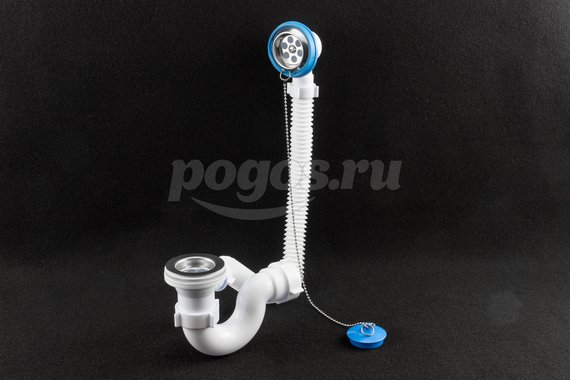 Сифон для ванны с выпуском и переливом 1 1/2 Анипласт