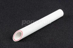 Труба PP-R SDR 7,4 d-20мм/4м белый армир. стекловолокном  PROAQUA