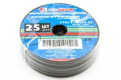 Диск отрезной Луга 115х1.6х22 по металлу и нерж 25шт