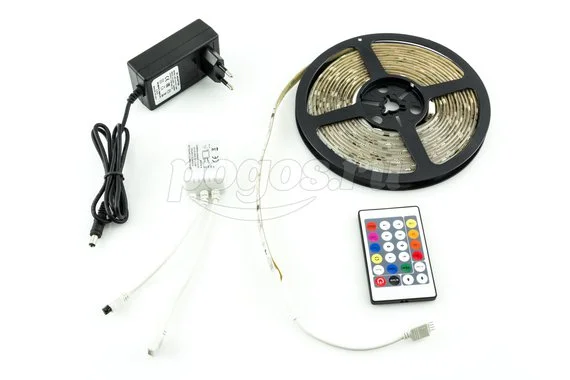 Светодиодная лента многоцветная 36W 220V с пультом Бегущий огонь 5м UNIEL