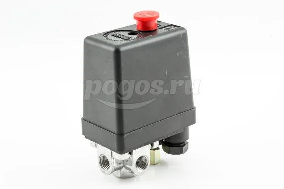 Реле давления 240В 15А, 1,2МПа, PSI175, 4 входа F1/4, 1 выход М1/8 для 58061/58066  DENZEL