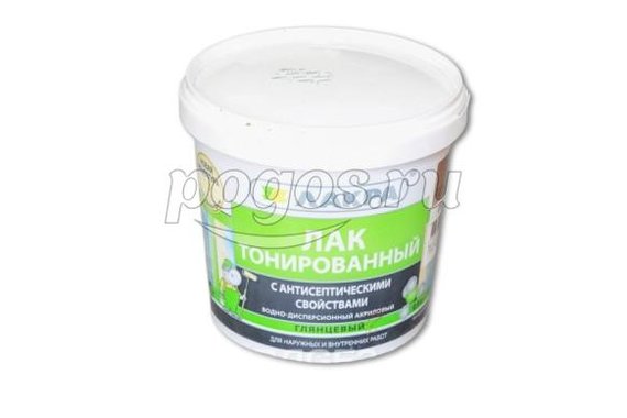 Лак тонированный для стен и потолка Лакра орех 0.9 л