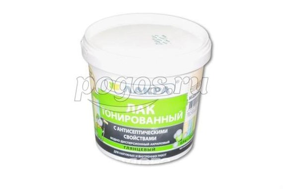 Лак тонированный для стен и потолка Лакра бесцветный 0.9 л