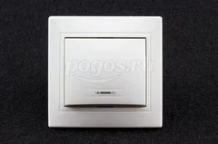 Выключатель 1кл с подсветкой 10А белый С/У Таймыр TDM