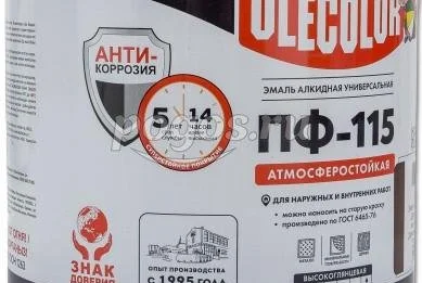 Эмаль алкидная ПФ-115 шоколадный 1,8кг  OLECOLOR /8/