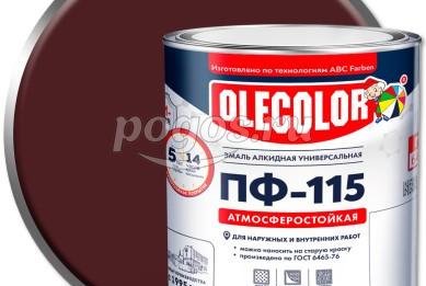 Эмаль алкидная ПФ-115 вишнеый 1,8кг  OLECOLOR /6/